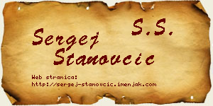 Sergej Stanovčić vizit kartica